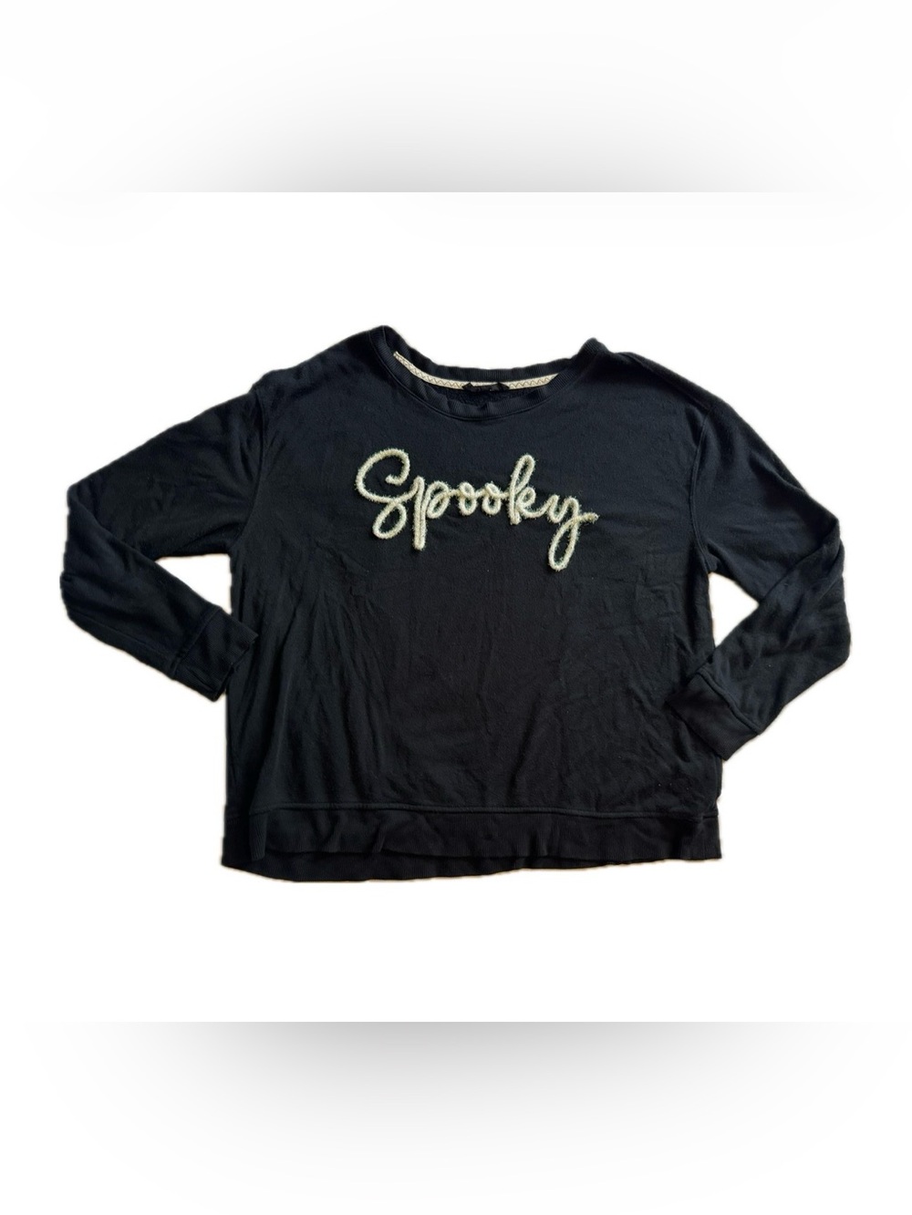 Jane and Delancey Women’s Spooky Black Pullover Soft Warm Cute